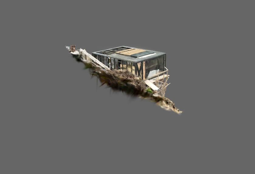 Modelo 3D de La Marea, cabaña en construcción